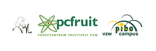 Logo's Proef- en Vormingscentrum voor de Landbouw, Proefcentrum Fruittelt (pcfruit vzw), PIBO-Campus vzw